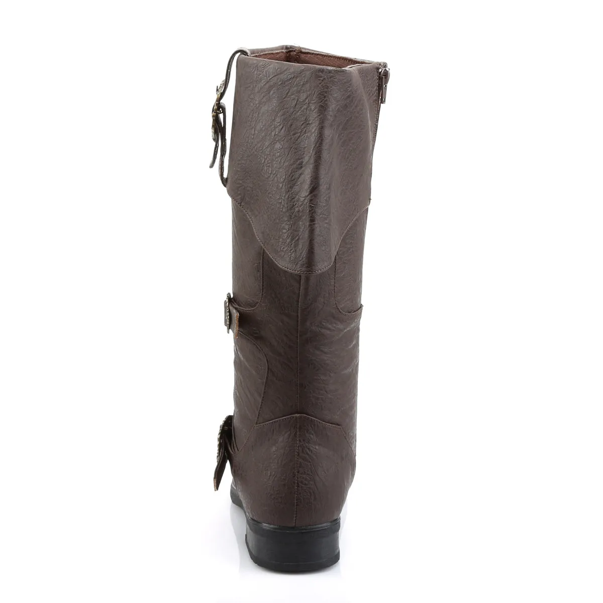 CARRIBEAN-299 Fancy Dress Costume Funtasma Men's Boots Brown Distressed Pu
