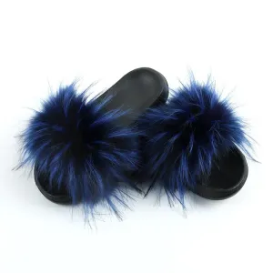 Chicvane Colormix Fur Slides Shoes Home Furry Sleepers