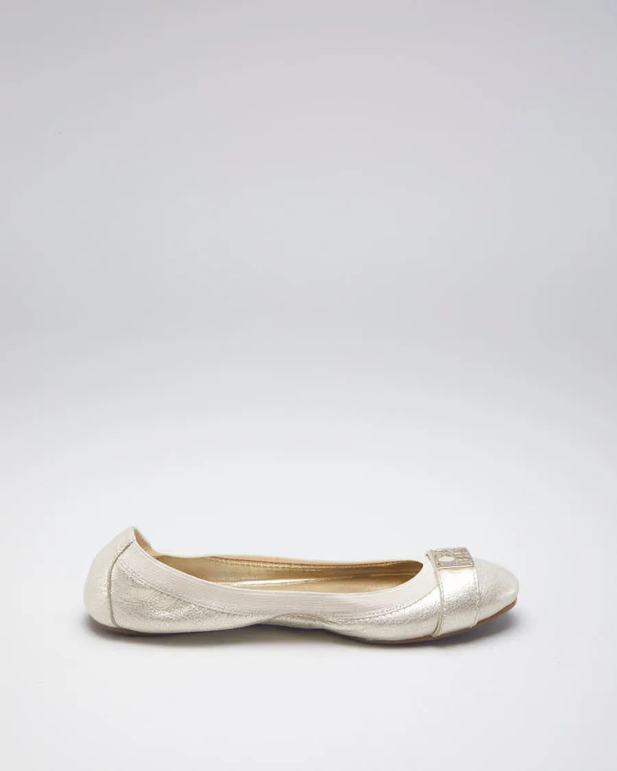 Coach Metallic Gold Ballet Flats - US 9.5