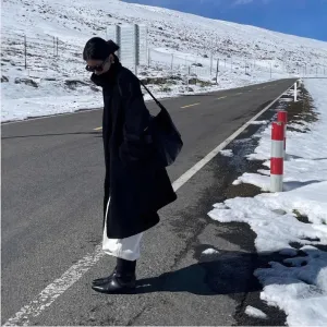 cold weather outfits Joskaa Maillard Popular Color 2024 Autumn/Winter Niche Design Leather Integrated Lamb Wool Long Warm Jacket Chinese Mainland Origin