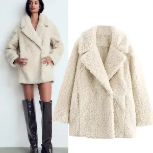 cold weather outfits Joskaa SAW Fast Selling Independent Station Jacket Women's Fashionable Elegant Artificial Leather Effect Cropped Jacket