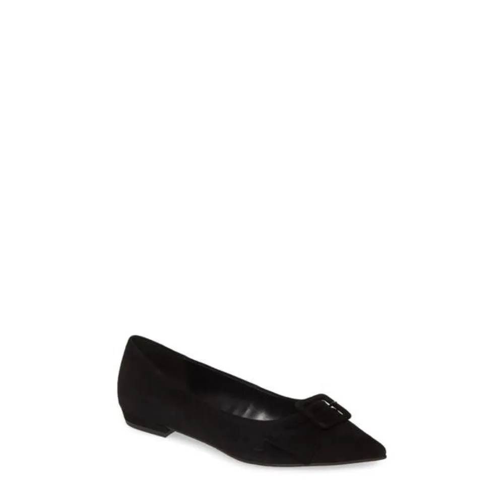 Dana Black Suede Pelle Moda Ballet Flats