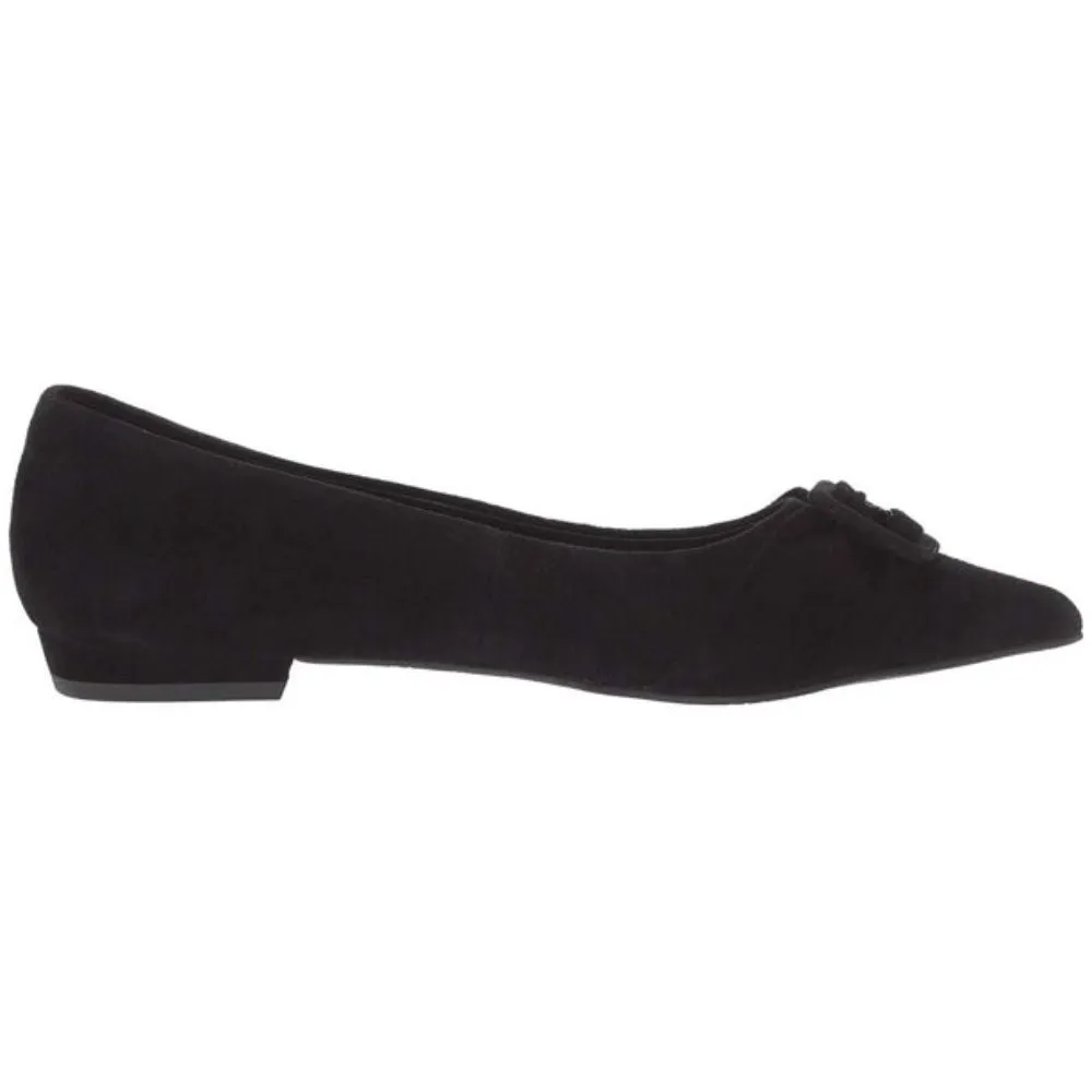 Dana Black Suede Pelle Moda Ballet Flats