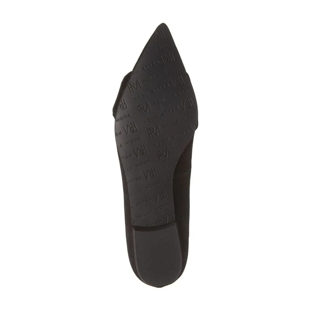 Dana Black Suede Pelle Moda Ballet Flats