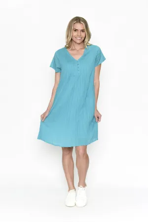 Faith Short Dress - Turquoise
