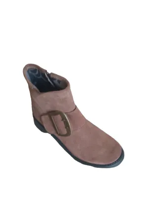 Fly London Rily Ankle Boot in Taupe Suede.