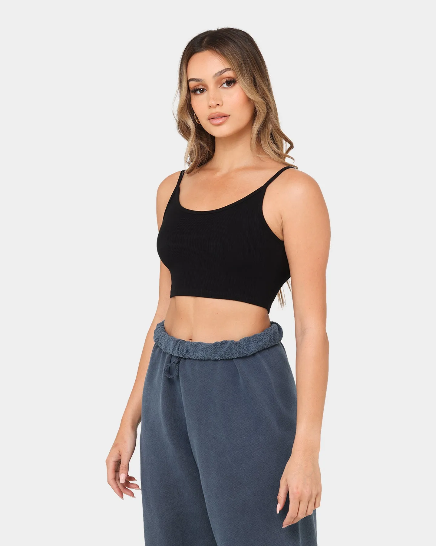 Joah Brown Women's Low Back Crop Cami Black