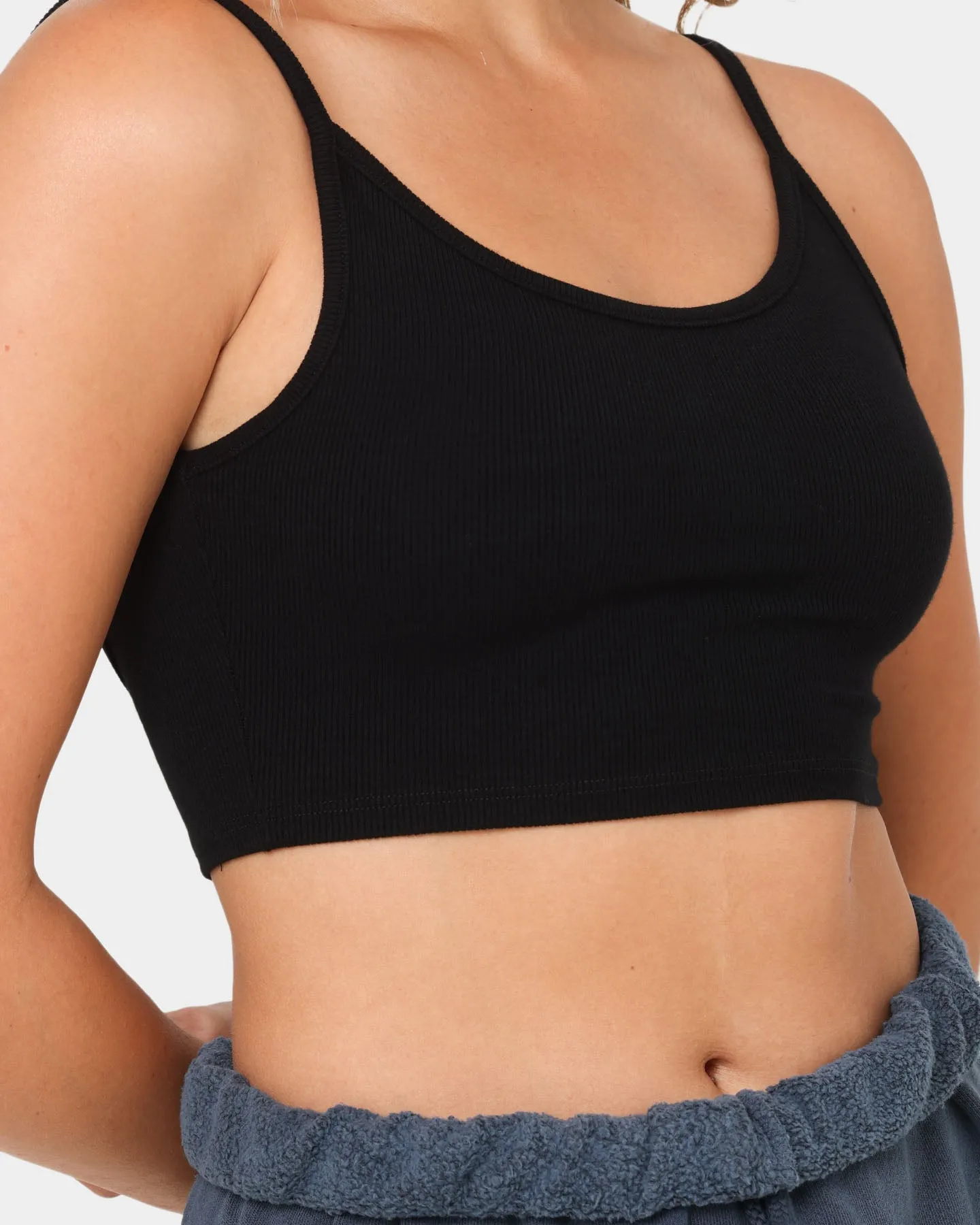 Joah Brown Women's Low Back Crop Cami Black