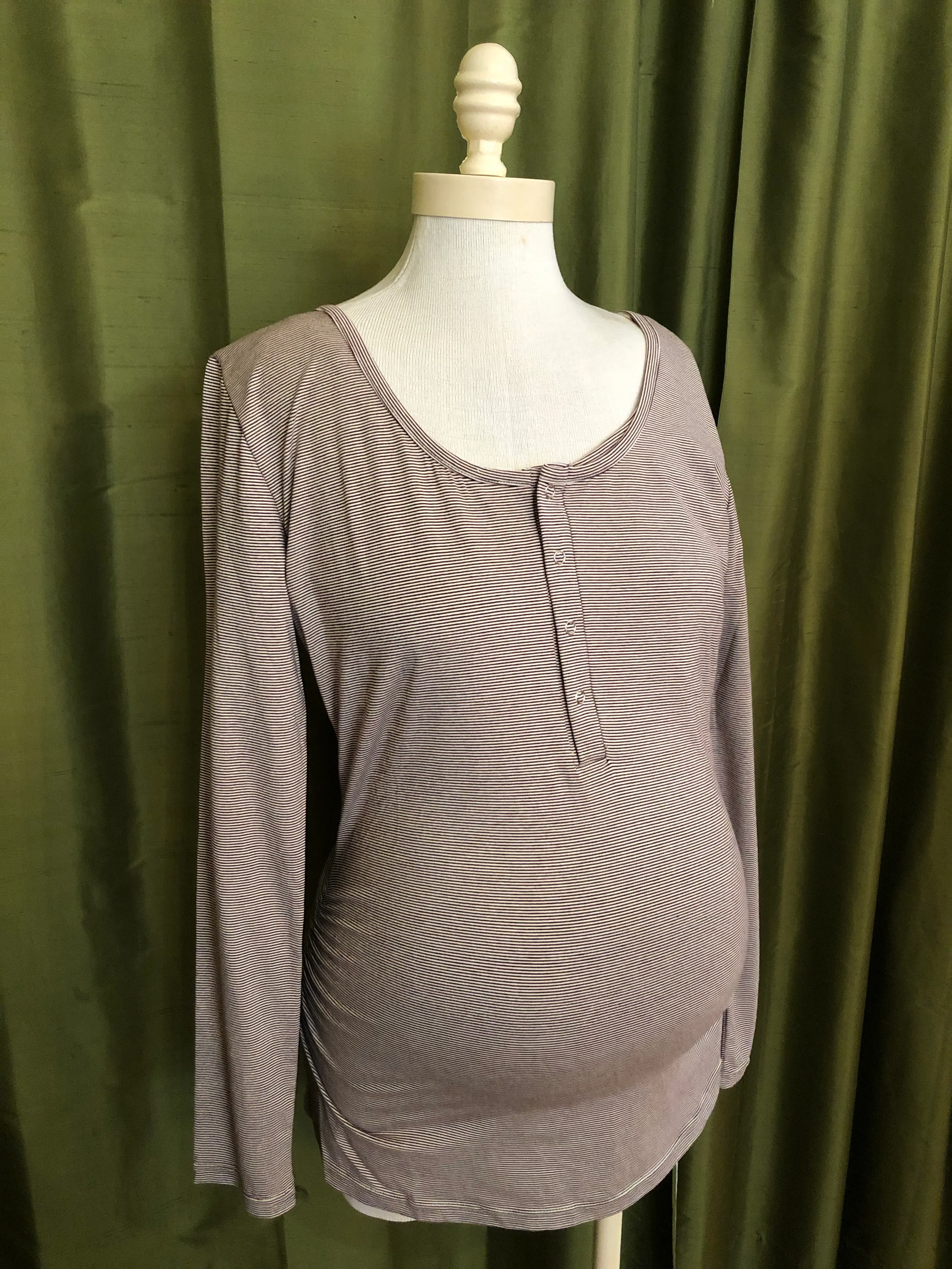 NOM Maternity During & After Snap Long Sleeve Nursing Top