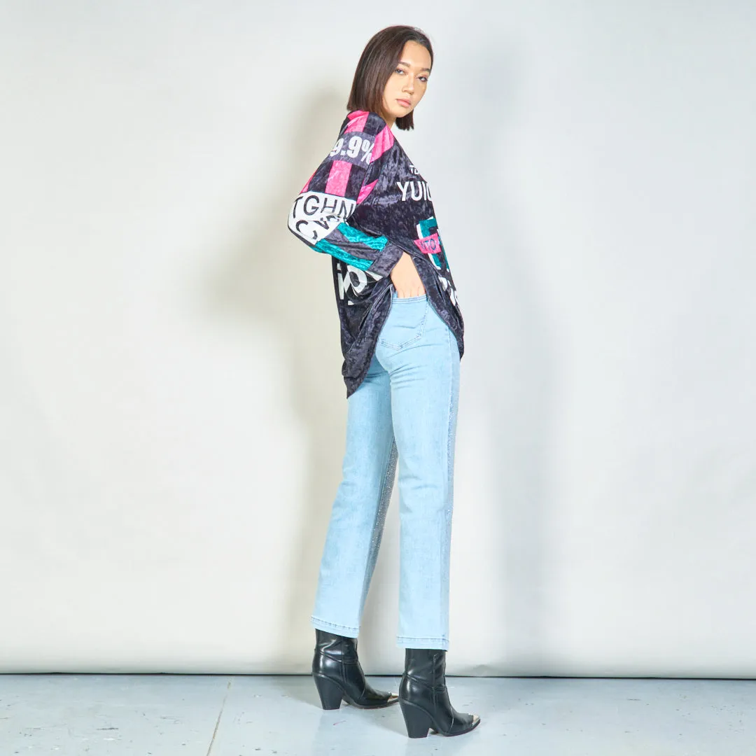 Oversized graphic print long-sleeve top wholesale