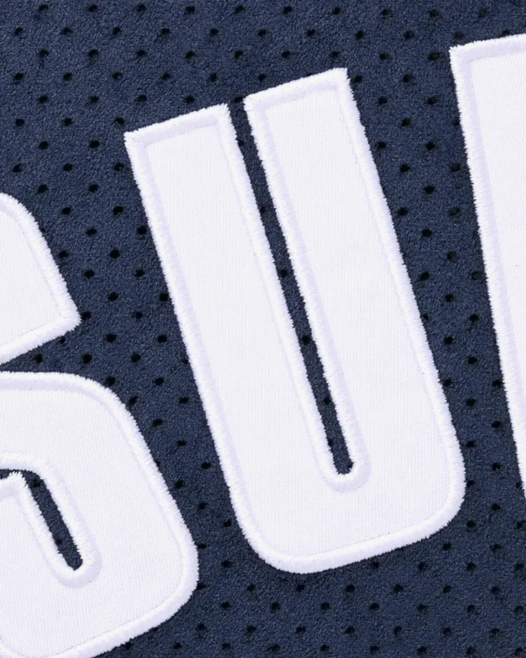 Supreme Ultrasuede Mesh Baseball Blue Jersey